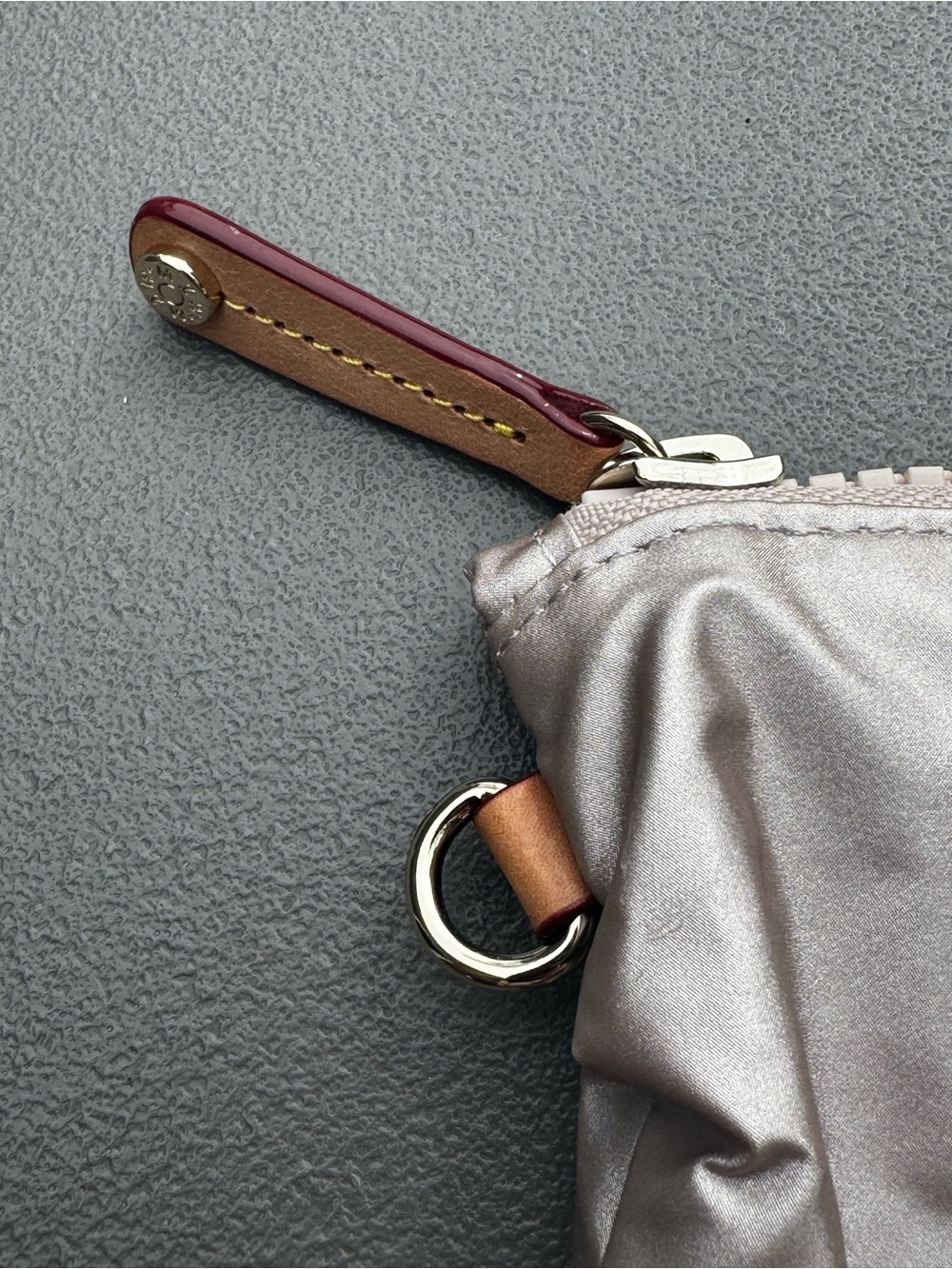 Mz Wallace New Metallic Gold Pouch With Tan Leather Diamond Patch View 4